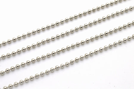 Bolletjesketting, ballchain , 2mm, zilverkleur