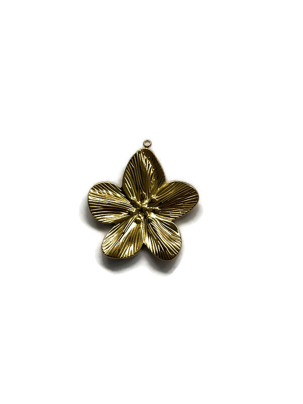 Hanger, bloem, groot, rvs, goudkleur