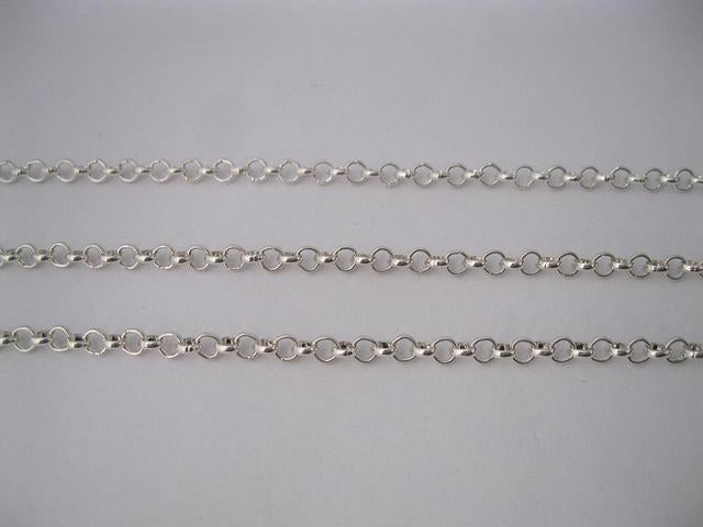 Jasseron ketting, 4mm dik, per halve meter