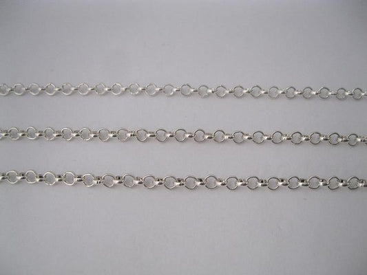 Jasseron ketting, 4mm dik, per halve meter