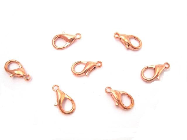 Karabijnsluiting, rosegold, per 4 stuks