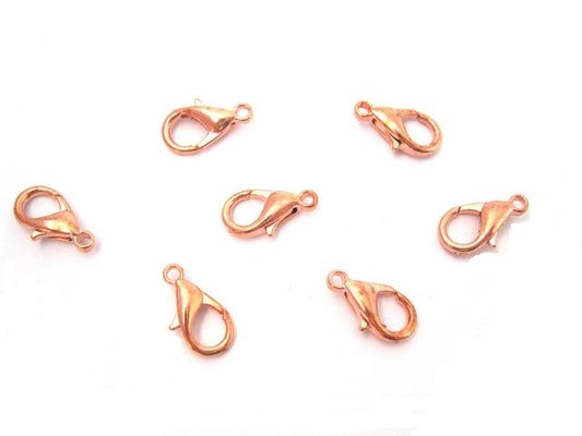 Karabijnsluiting, rosegold, per 4 stuks