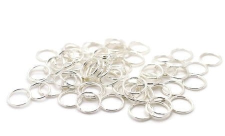 Stevig ringetje, silverplated, 10 mm